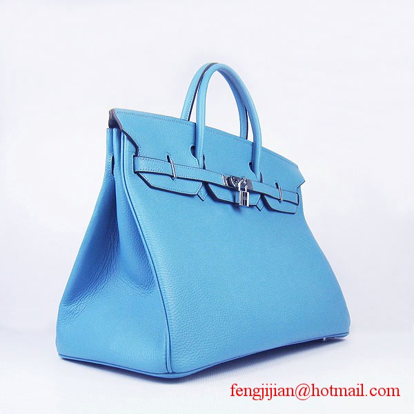 Hermes Birkin 40cm Togo Bag Light Blue 6099